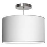 Thao Pendant - Brushed Nickel / Silk White