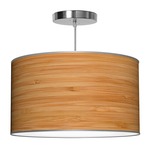 Thao Pendant - Brushed Nickel / Bamboo Photo Veneer