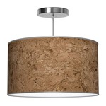 Thao Pendant - Brushed Nickel / Cork Photo Veneer