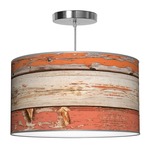 Thao Pendant - Brushed Nickel / Weathered Boards Photo Veneer