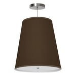 Zak Pendant - Brushed Nickel / Chocolate Silk