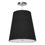 Zak Pendant - Brushed Nickel / Ebony Silk