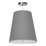 Zak Pendant - Brushed Nickel / Gunmetal Silk