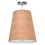 Zak Pendant - Brushed Nickel / Natural Veneer