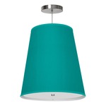 Zak Pendant - Brushed Nickel / Turquoise Silk