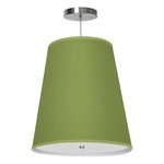 Zak Pendant - Brushed Nickel / Verde Silk