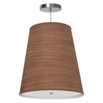 Zak Pendant - Brushed Nickel / Walnut Stained Veneer