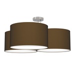 Tryptic Pendant - Brushed Nickel / Antique Copper Silk