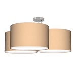 Tryptic Pendant - Brushed Nickel / Champagne Silk