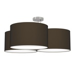 Tryptic Pendant - Brushed Nickel / Chocolate Silk