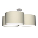 Tryptic Pendant - Brushed Nickel / Cream Silk