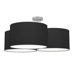 Tryptic Pendant - Brushed Nickel / Ebony Silk