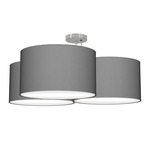 Tryptic Pendant - Brushed Nickel / Gunmetal Silk