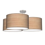Tryptic Pendant - Brushed Nickel / Natural Photo Veneer