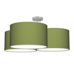 Tryptic Pendant - Brushed Nickel / Verde Silk