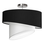 Twist Pendant - Brushed Nickel / Ebony Silk