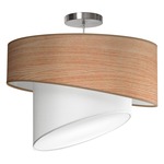 Twist Pendant - Brushed Nickel / Natural Veneer