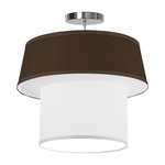 Clive Pendant - Brushed Nickel / Chocolate Silk