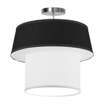 Clive Pendant - Brushed Nickel / Ebony Silk