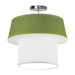 Clive Pendant - Brushed Nickel / Verde Silk