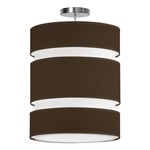 Lena Pendant - Brushed Nickel / Chocolate Silk