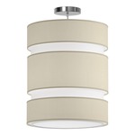 Lena Pendant - Brushed Nickel / Cream Silk