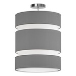 Lena Pendant - Brushed Nickel / Gunmetal Silk