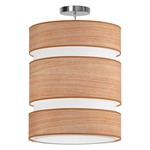 Lena Pendant - Brushed Nickel / Natural Veneer