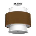 Arlo Pendant - Brushed Nickel / Antique Copper Silk