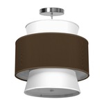 Arlo Pendant - Brushed Nickel / Chocolate Silk