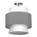 Arlo Pendant - Brushed Nickel / Gunmetal Silk