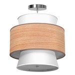 Arlo Pendant - Brushed Nickel / Natural Veneer