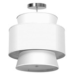 Arlo Pendant - Brushed Nickel / White Silk