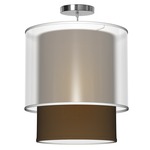 Lumiere Pendant - Brushed Nickel / Antique Copper Silk