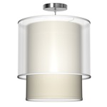 Lumiere Pendant - Brushed Nickel / Cream Silk