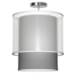 Lumiere Pendant - Brushed Nickel / Gunmetal Silk