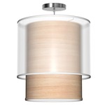 Lumiere Pendant - Brushed Nickel / Natural Veneer