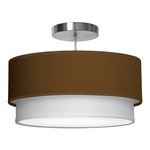Luther Pendant - Brushed Nickel / Silk Antique Copper