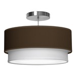 Luther Pendant - Brushed Nickel / Silk Chocolate