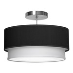 Luther Pendant - Brushed Nickel / Silk Ebony