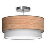 Luther Pendant - Brushed Nickel / Natural Veneer