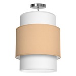 Evan Pendant - Brushed Nickel / Champagne Silk