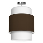 Evan Pendant - Brushed Nickel / Chocolate Silk