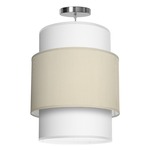 Evan Pendant - Brushed Nickel / Cream Silk