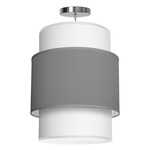 Evan Pendant - Brushed Nickel / Gunmetal Silk