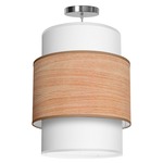 Evan Pendant - Brushed Nickel / Natural Veneer