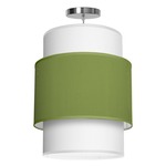 Evan Pendant - Brushed Nickel / Verde Silk