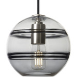 Sedona Pendant - Satin Nickel / Transparent Smoke