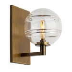 Sedona Wall Sconce - Aged Brass / Clear