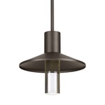 Ash Outdoor Pendant Light - Bronze / Clear Cylinder